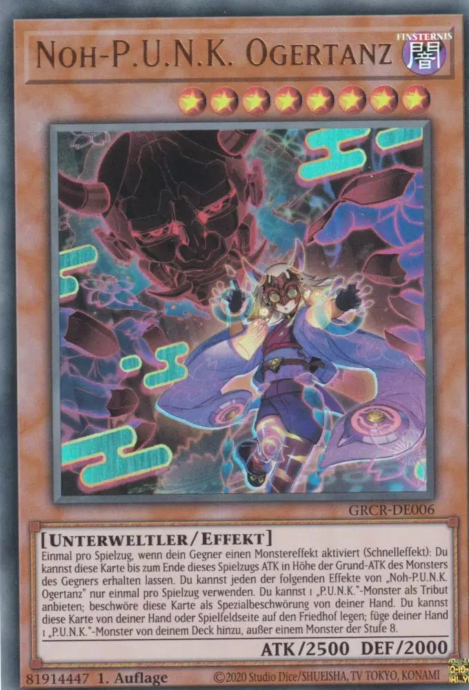 Noh-P.U.N.K. Ogertanz GRCR-DE006 ist in Ultra Rare Yu-Gi-Oh Karte aus The Grand Creators 1.Auflage