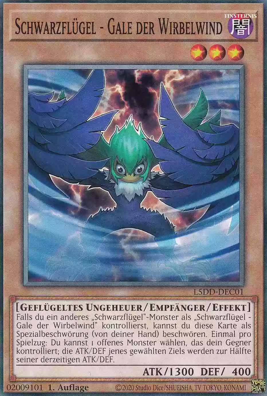 Schwarzflügel - Gale der Wirbelwind L5DD-DEC01 ist in Common Yu-Gi-Oh Karte aus Legendary 5D’s Decks 1.Auflage