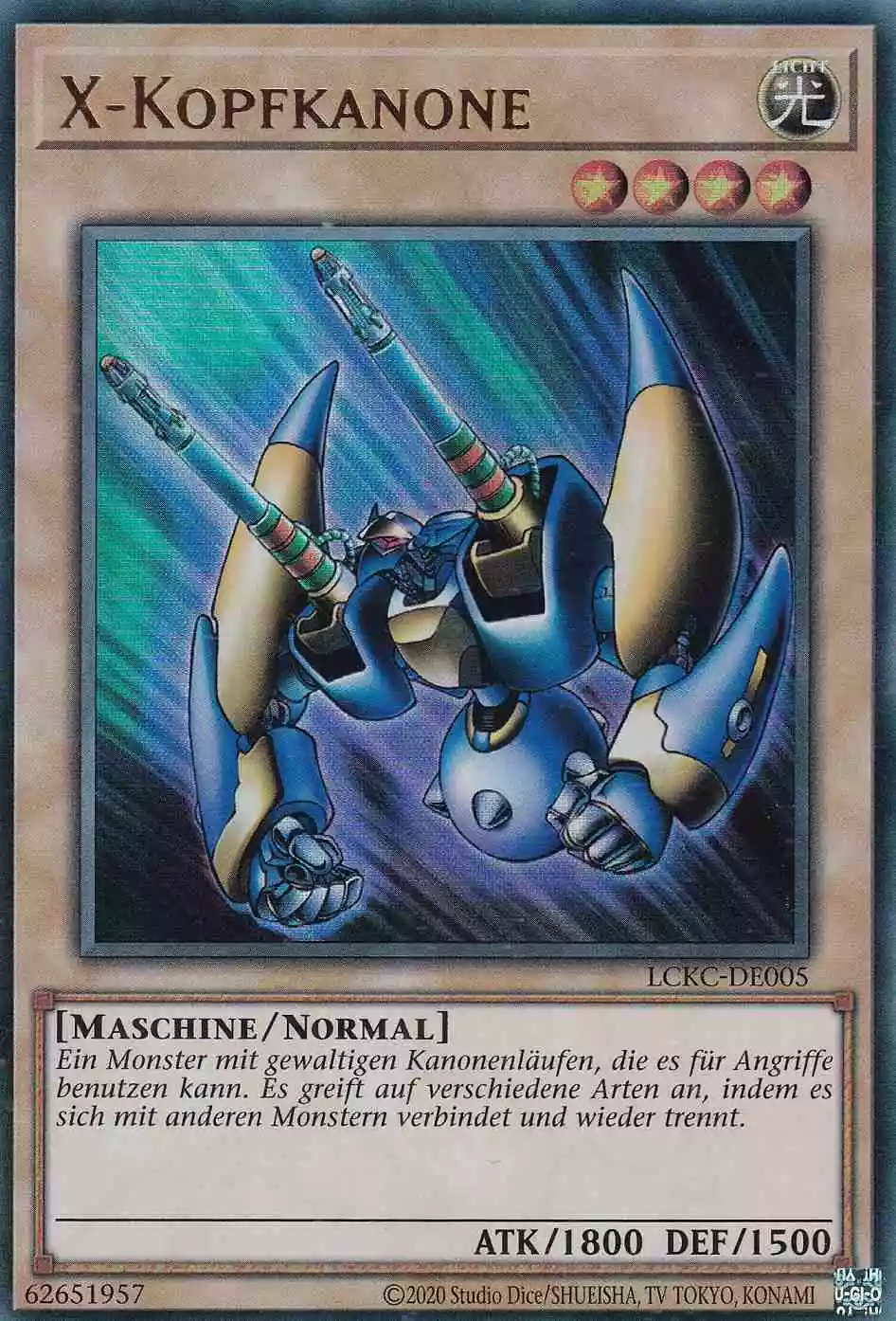X-Kopfkanone LCKC-DE005 ist in Ultra Rare Yu-Gi-Oh Karte aus Legendary Collection Kaiba unlimitiert