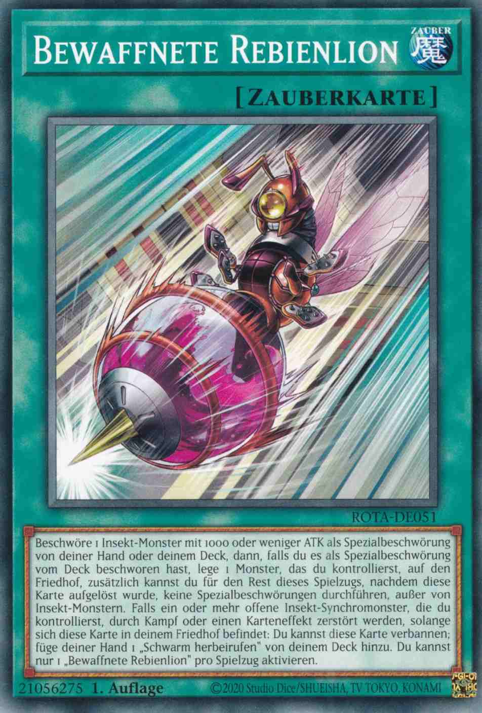 Bewaffnete Rebienlion ROTA-DE051 ist in Common Yu-Gi-Oh Karte aus Rage of the Abyss 1.Auflage