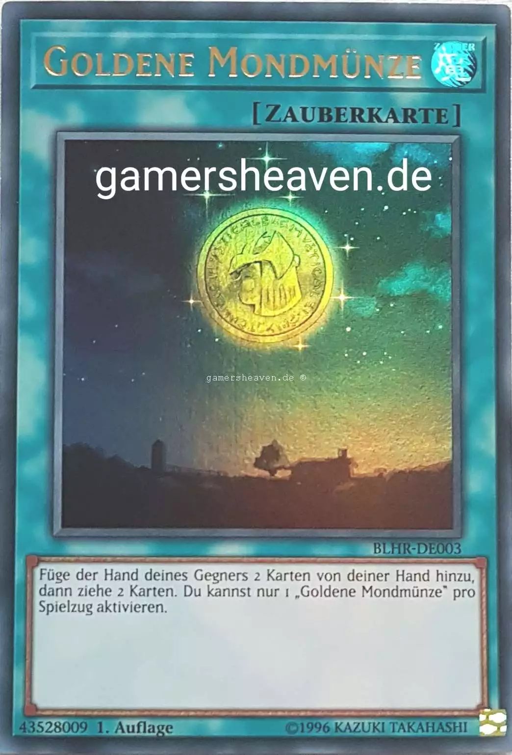 Goldene Mondmünze BLHR-DE003 ist in Ultra Rare aus Battles of Legend: Hero's Revenge 1.Auflage