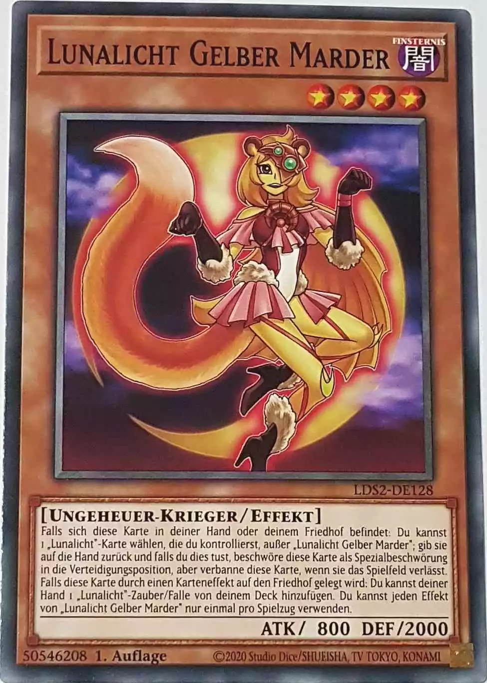 Lunalicht Gelber Marder LDS2-DE128 ist in Common Yu-Gi-Oh Karte aus Legendary Duelists: Season 2 1.Auflage