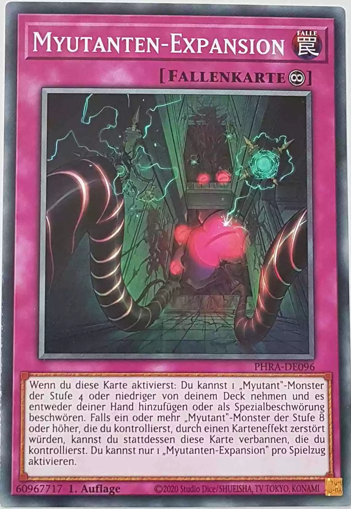 Myutanten-Expansion PHRA-DE096 ist in Common Yu-Gi-Oh Karte aus Phantom Rage 1. Auflage