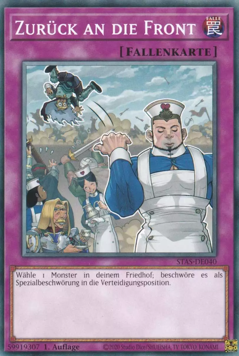 Zurück an die Front STAS-DE040 ist in Common Yu-Gi-Oh Karte aus 2-Player Starter Set 1.Auflage
