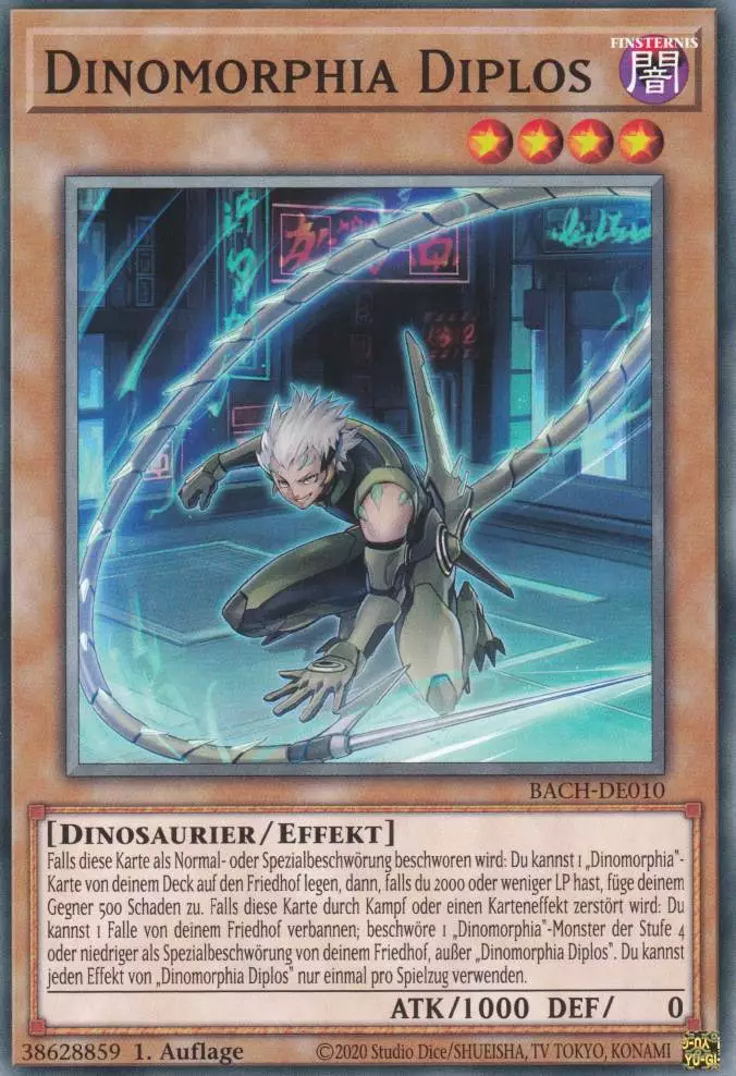 Dinomorphia Diplos BACH-DE010 ist in Common Yu-Gi-Oh Karte aus Battle of Chaos 1.Auflage