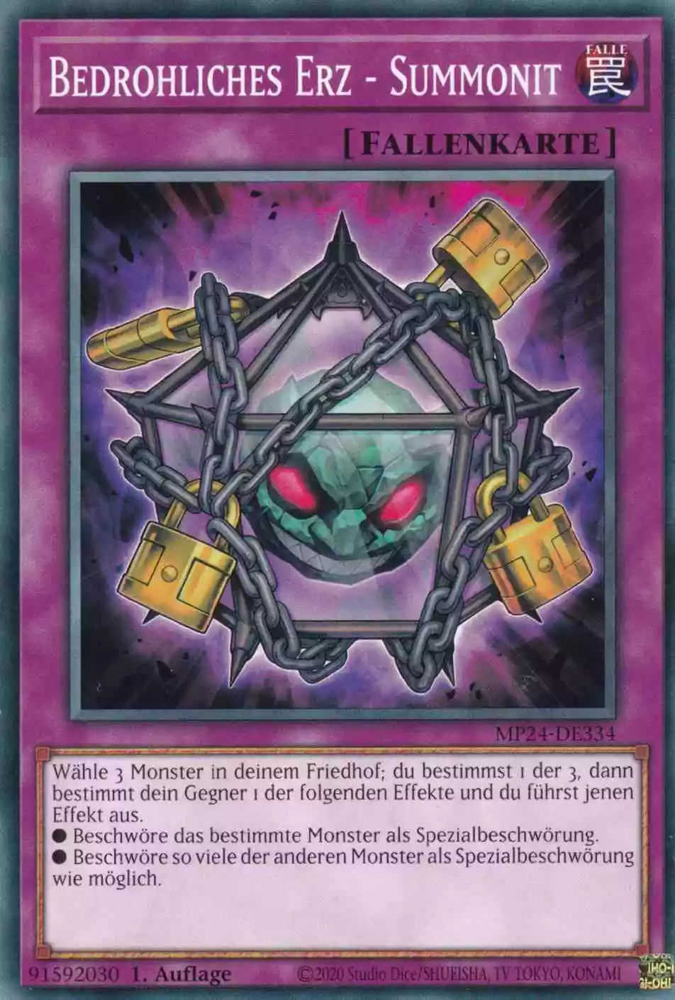 Bedrohliches Erz - Summonit MP24-DE334 ist in Common Yu-Gi-Oh Karte aus 25th Anniversary Tin Dueling Mirrors 1.Auflage