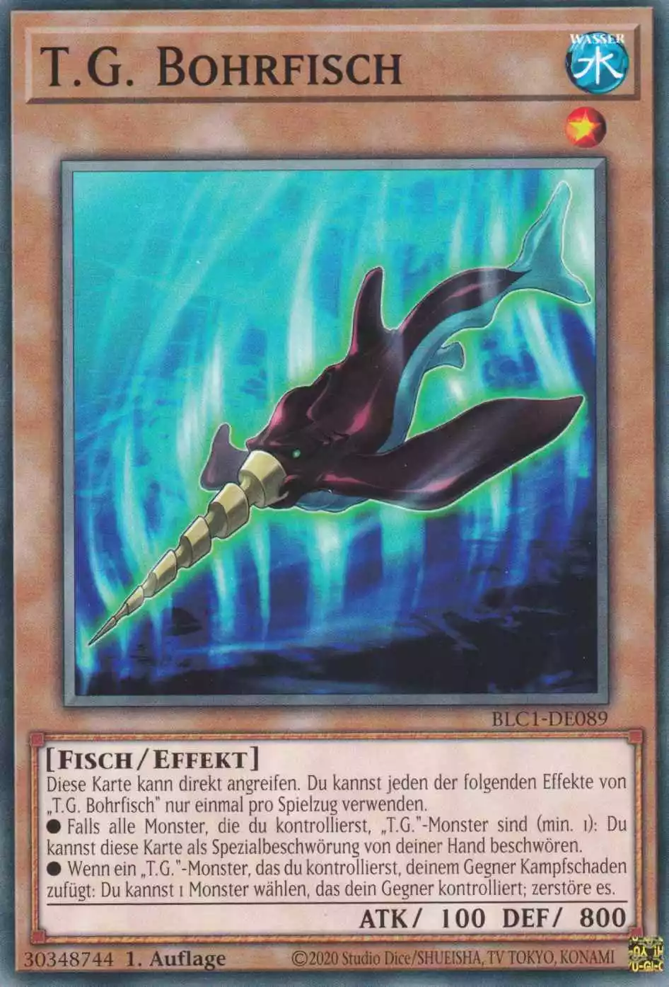 blc1-de089-t-g-bohrfisch-common-battles-of-legend-chapter-1 T.G. Bohrfisch BLC1-DE089 ist in Common Yu-Gi-Oh Karte aus Battles of Legend Chapter 1 1.Auflage