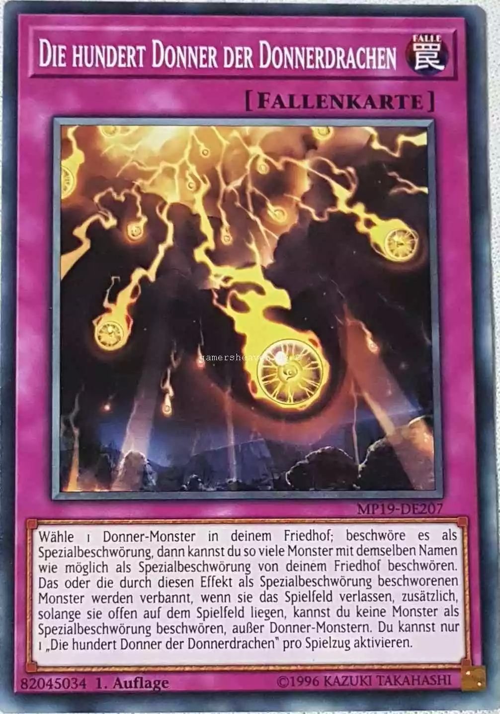 Die hundert Donner der Donnerdrachen MP19-DE207 ist in Common aus Gold Sarcophagus Tin 2019 1.Auflage