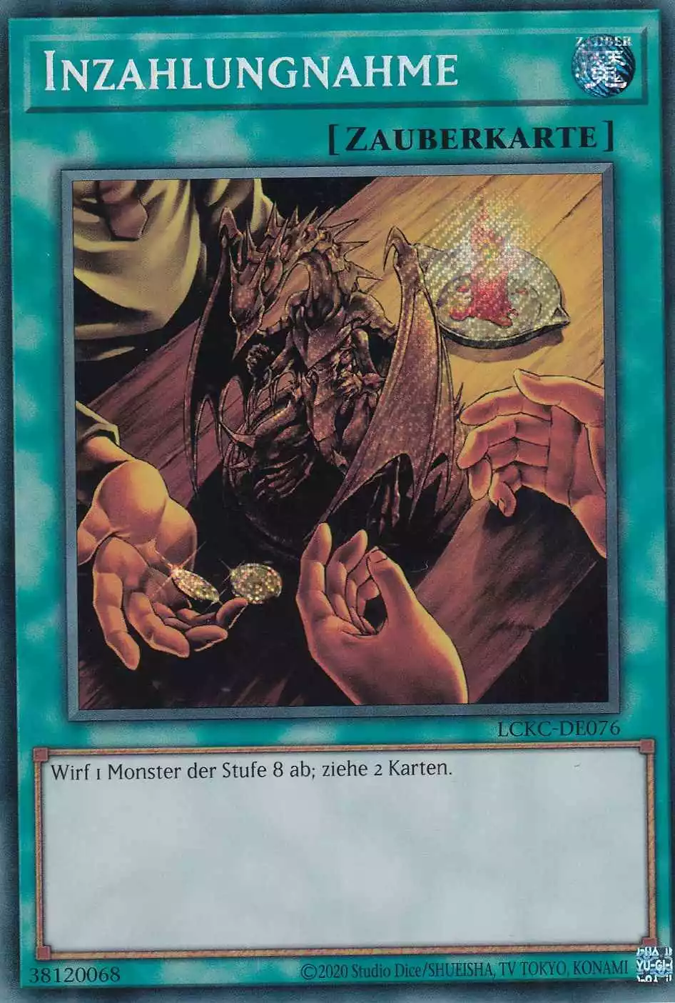 Inzahlungnahme LCKC-DE076 ist in Secret Rare Yu-Gi-Oh Karte aus Legendary Collection Kaiba unlimitiert