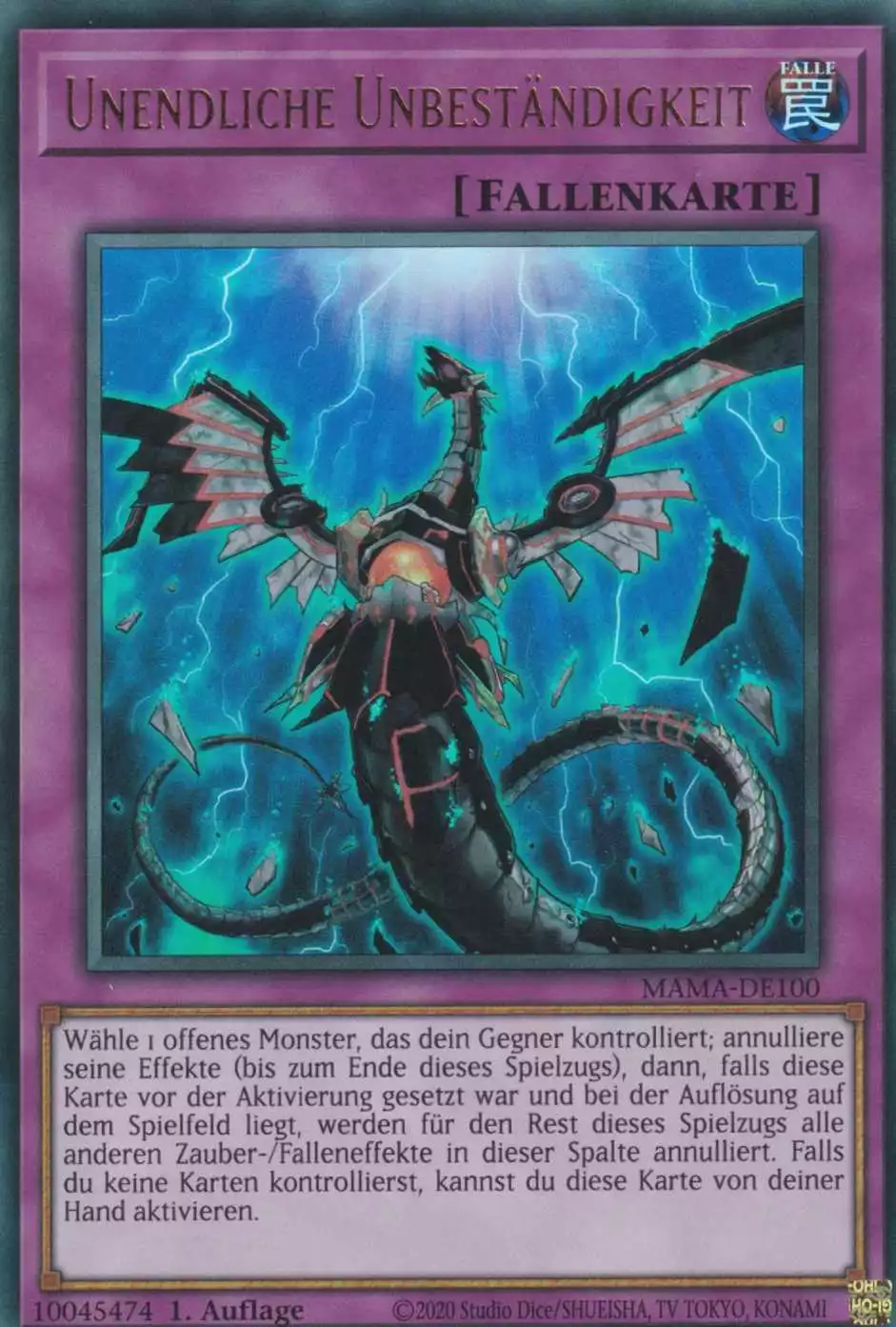Unendliche Unbeständigkeit MAMA-DE100 ist in Ultra Rare Yu-Gi-Oh Karte aus Magnificent Mavens 1.Auflage