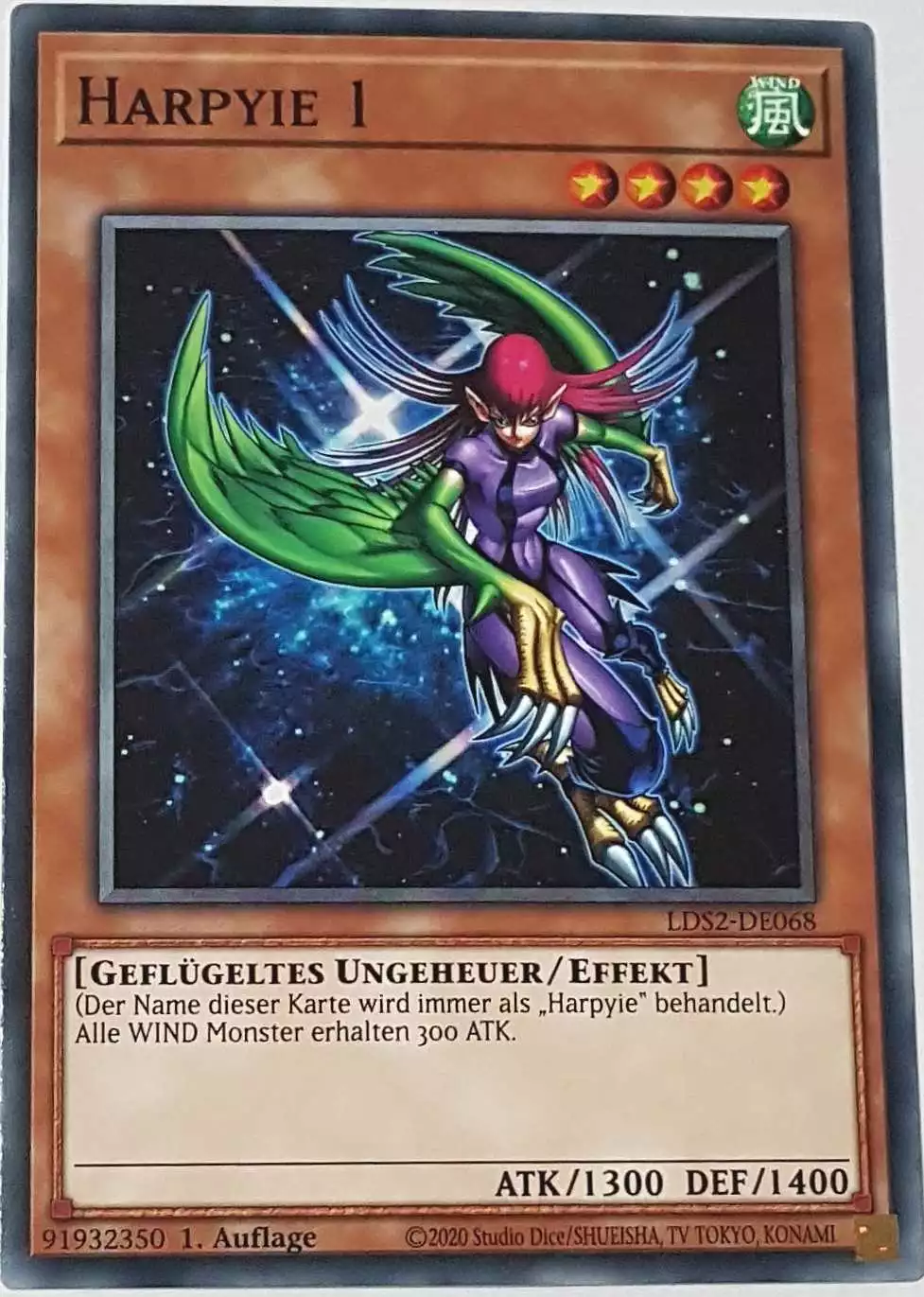 Harpyie 1 LDS2-DE068 ist in Common Yu-Gi-Oh Karte aus Legendary Duelists: Season 2 1.Auflage