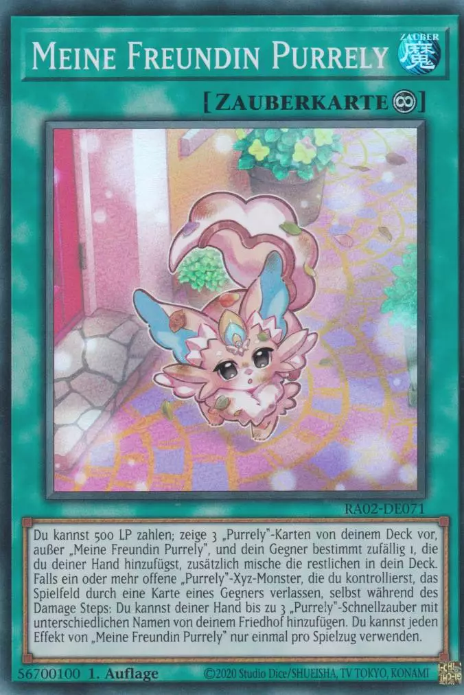 Meine Freundin Purrely RA02-DE071 ist in Super Rare Yu-Gi-Oh Karte aus 25th Anniversary Rarity Collection 2 1.Auflage