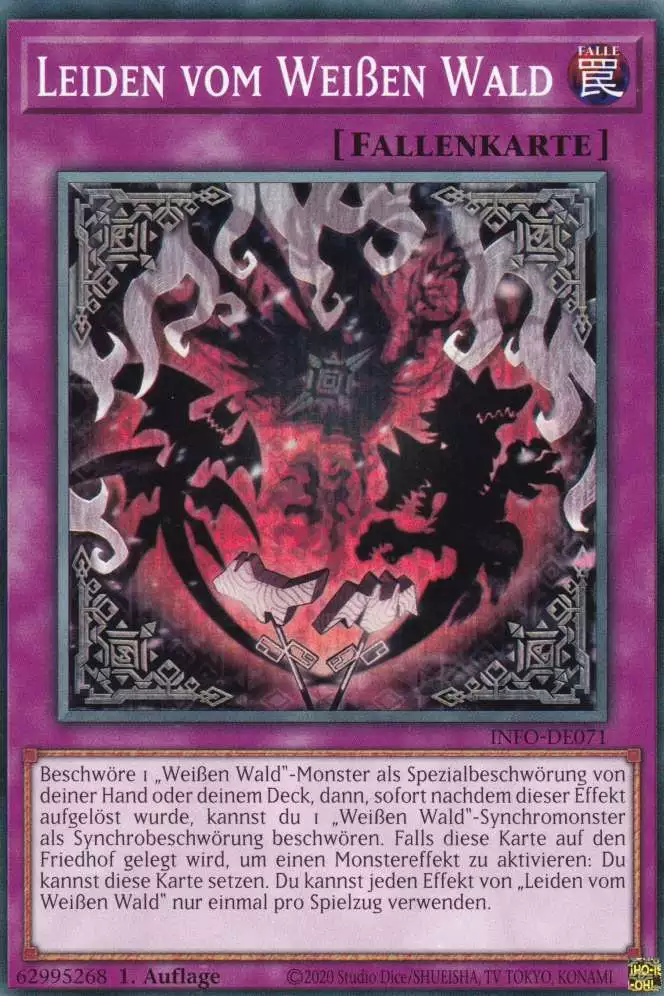 Leiden vom Weißen Wald INFO-DE071 ist in Common Yu-Gi-Oh Karte aus The Infinite Forbidden 1.Auflage