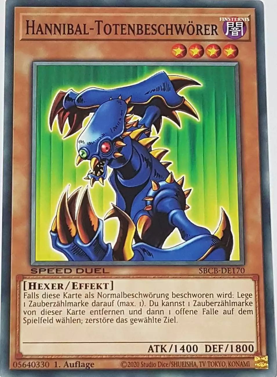 Hannibal-Totenbeschwörer SBCB-DE170 ist in Common Yu-Gi-Oh Karte aus Speed Duel Battle City Box 1. Auflage