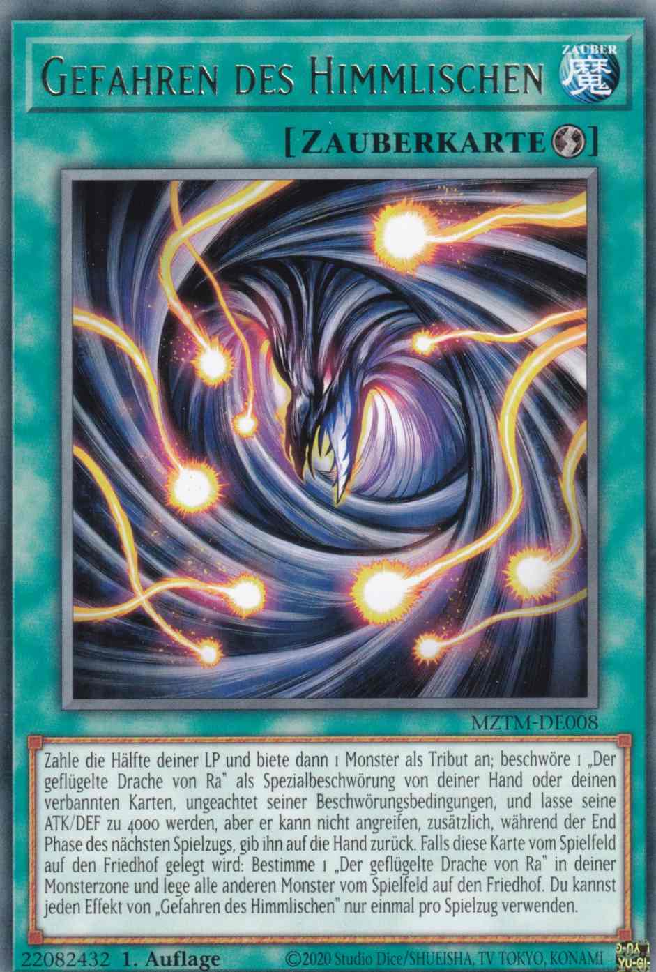 Gefahren des Himmlischen MZTM-DE008 ist in Rare Yu-Gi-Oh Karte aus Maze of the Master 1.Auflage