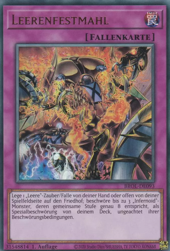 Leerenfestmahl BROL-DE093 ist in Ultra Rare Yu-Gi-Oh Karte aus Brothers of Legend 1.Auflage