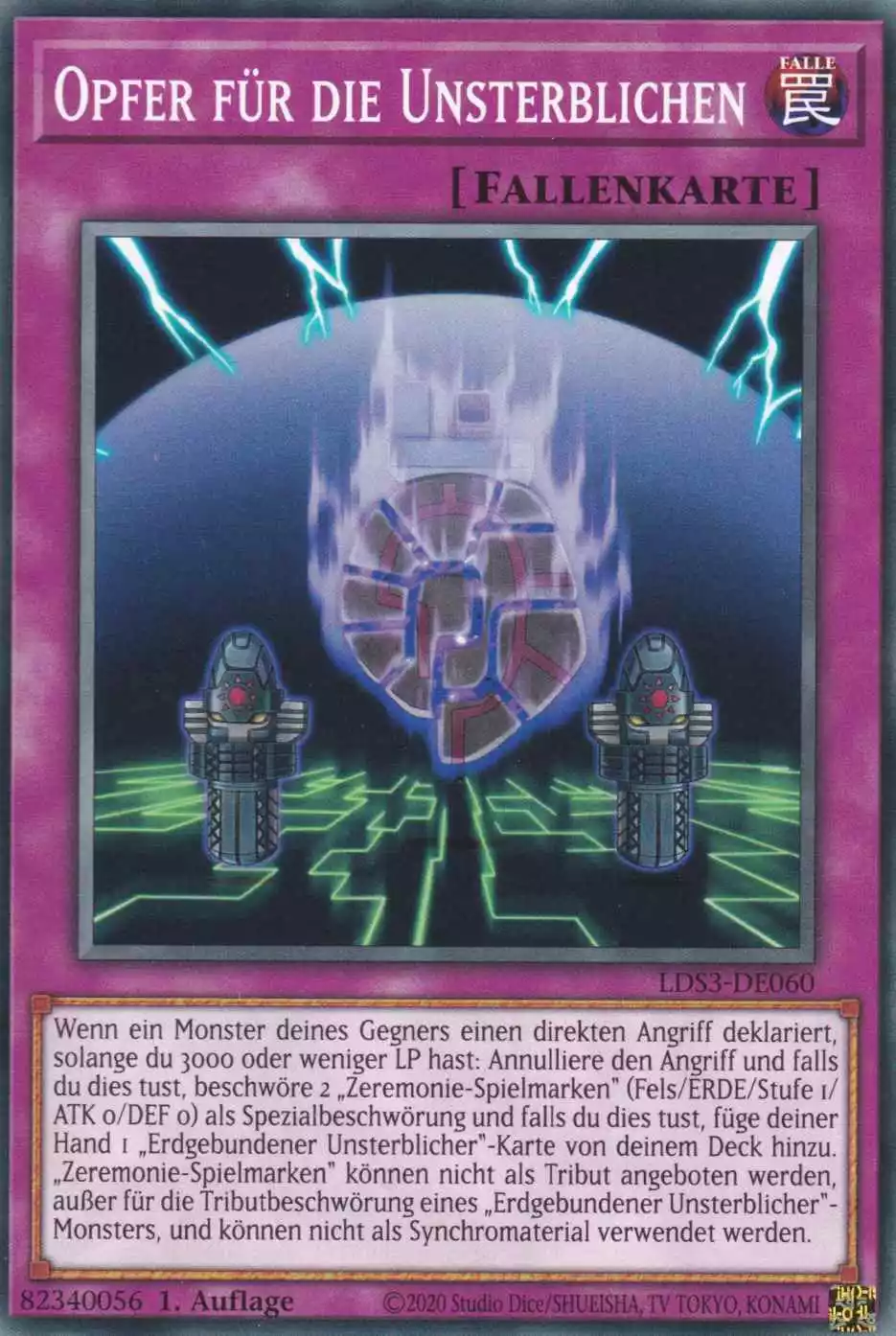 Opfer für die Unsterblichen LDS3-DE060 ist in Common Yu-Gi-Oh Karte aus Legendary Duelists Season 3 1.Auflage