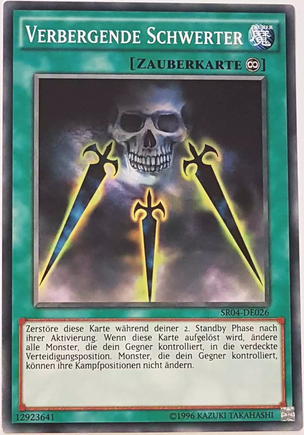 Verbergende Schwerter SR04-DE026 ist in Common Yu-Gi-Oh Karte aus Dinosmasher's Fury 