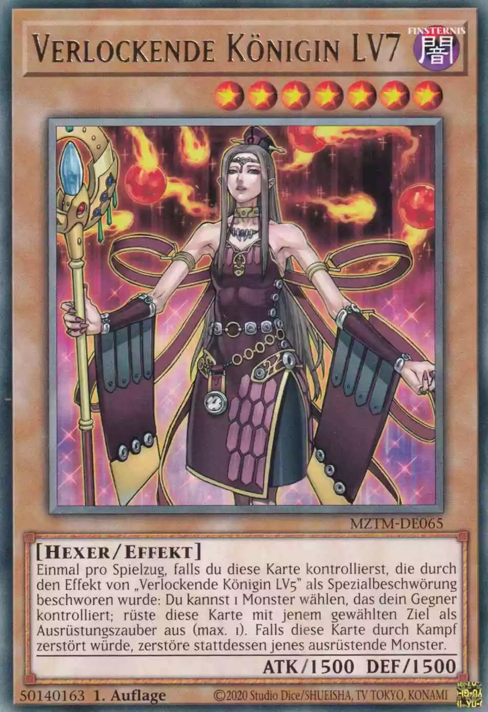 Verlockende Königin LV7 MZTM-DE065 ist in Rare Yu-Gi-Oh Karte aus Maze of the Master 1.Auflage