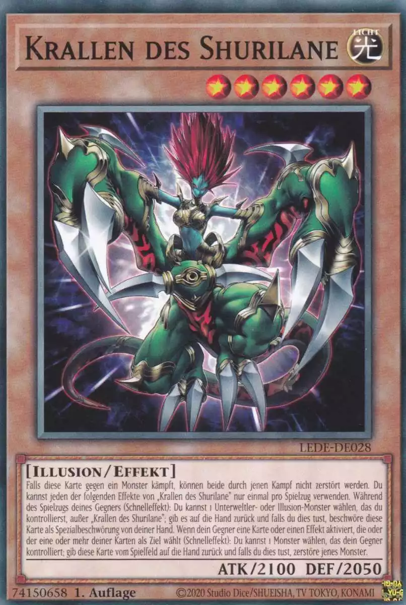 Krallen des Shurilane LEDE-DE028 ist in Common Yu-Gi-Oh Karte aus Legacy Of Destruction 1.Auflage