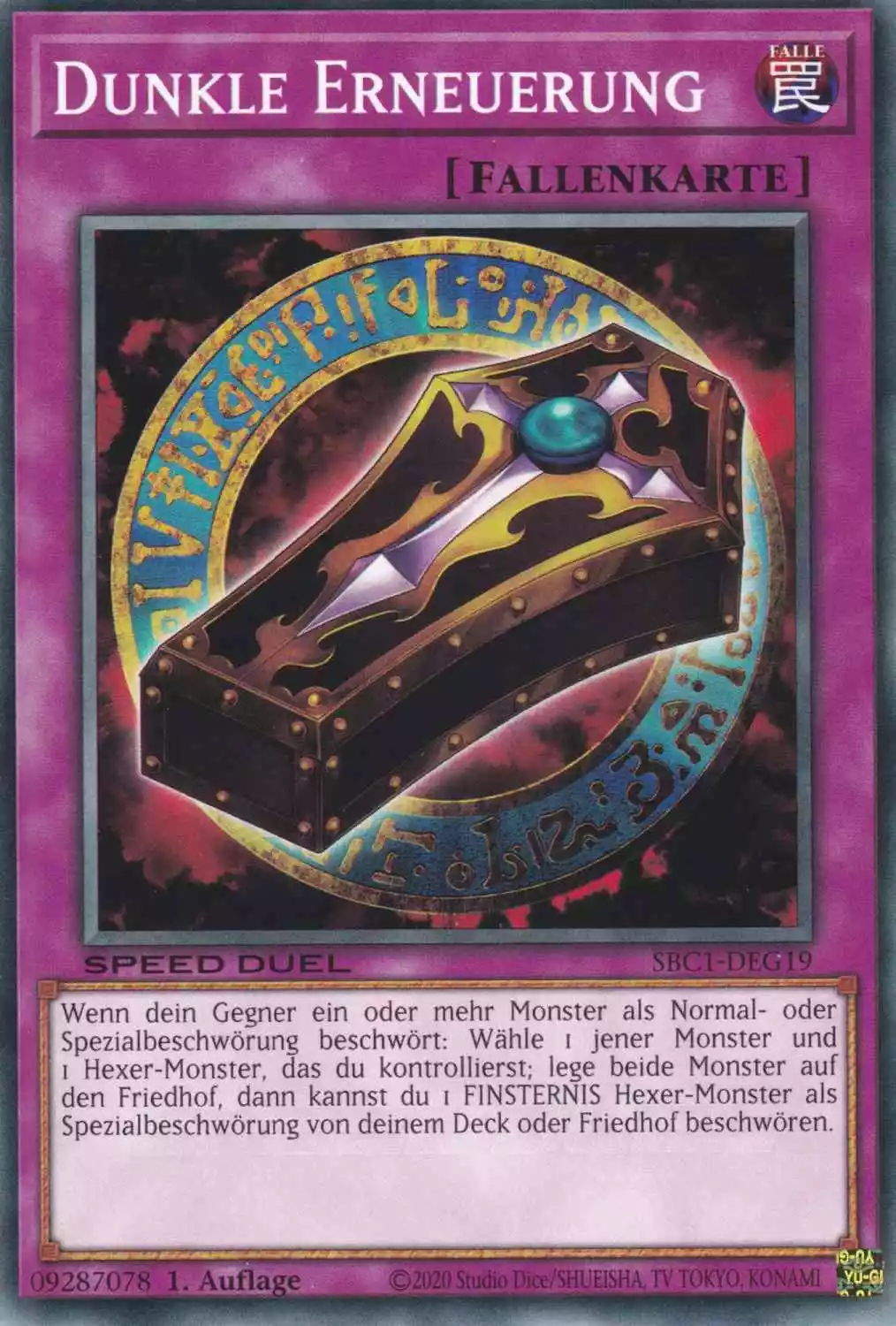 Dunkle Erneuerung SBC1-DEG19 ist in Common Yu-Gi-Oh Karte aus Streets of Battle City 1.Auflage