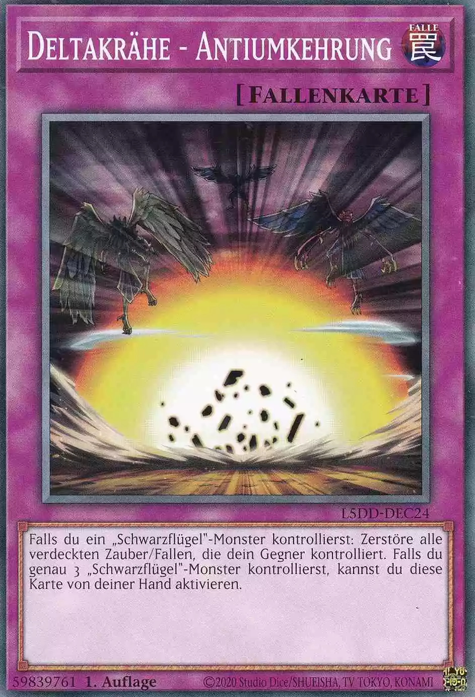 Deltakrähe - Antiumkehrung L5DD-DEC24 ist in Common Yu-Gi-Oh Karte aus Legendary 5D’s Decks 1.Auflage