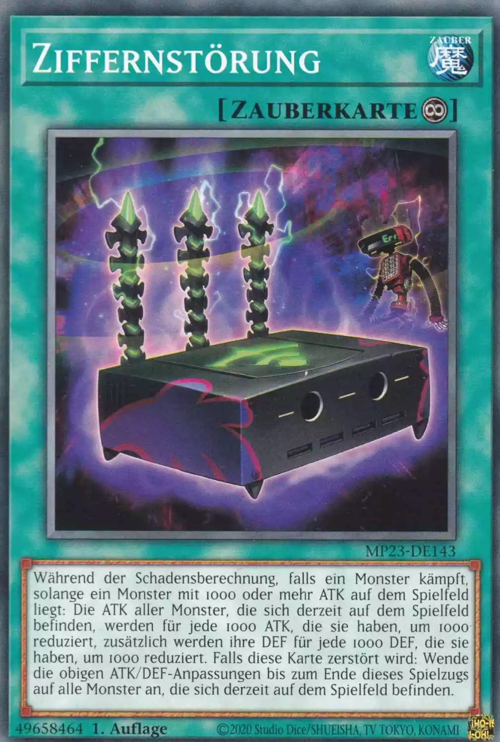 Ziffernstörung MP23-DE143 ist in Common Yu-Gi-Oh Karte aus 25th Anniversary Tin Dueling Heroes 1.Auflage