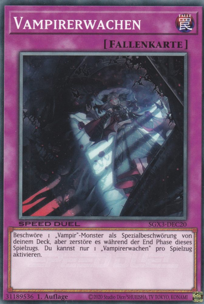 Vampirerwachen SGX3-DEC20 ist in Common Yu-Gi-Oh Karte aus Speed Duel GX: Duelists of Shadows 1.Auflage