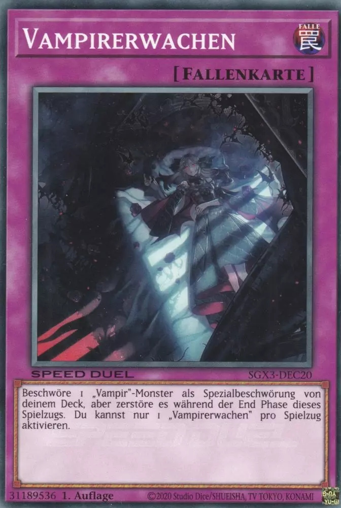 Vampirerwachen SGX3-DEC20 ist in Common Yu-Gi-Oh Karte aus Speed Duel GX: Duelists of Shadows 1.Auflage