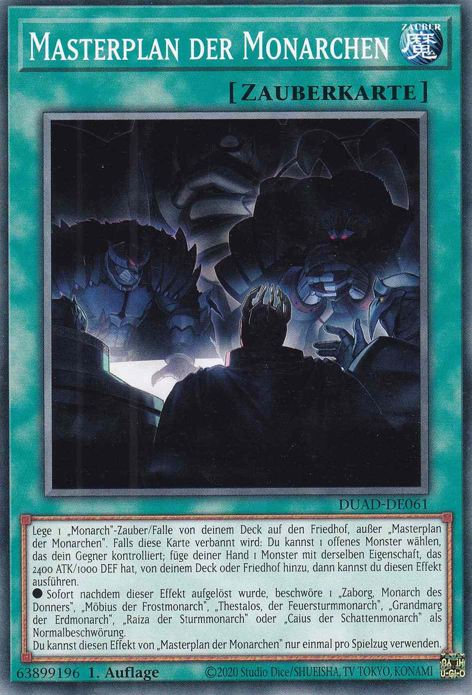Masterplan der Monarchen DUAD-DE061 ist in Common Yu-Gi-Oh Karte aus Duelist’s Advance 1.Auflage