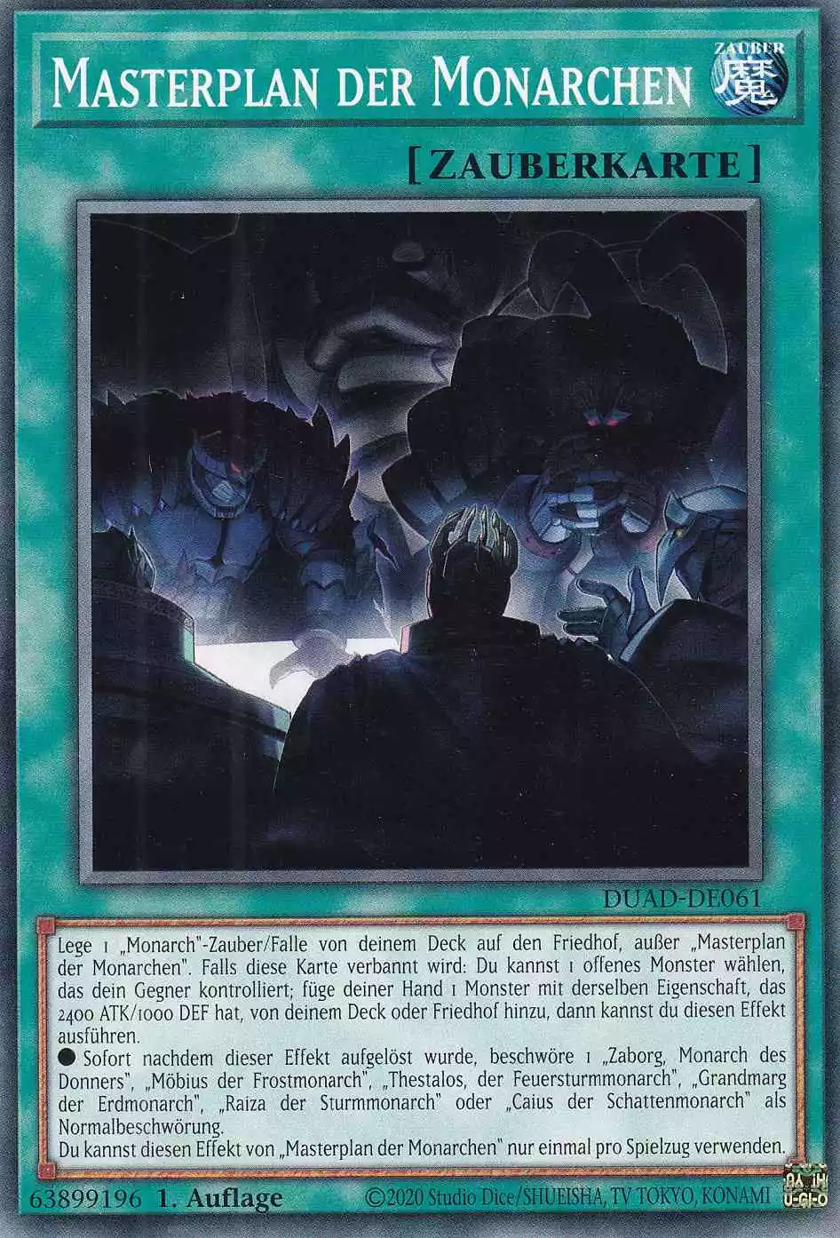 Masterplan der Monarchen DUAD-DE061 ist in Common Yu-Gi-Oh Karte aus Duelist’s Advance 1.Auflage