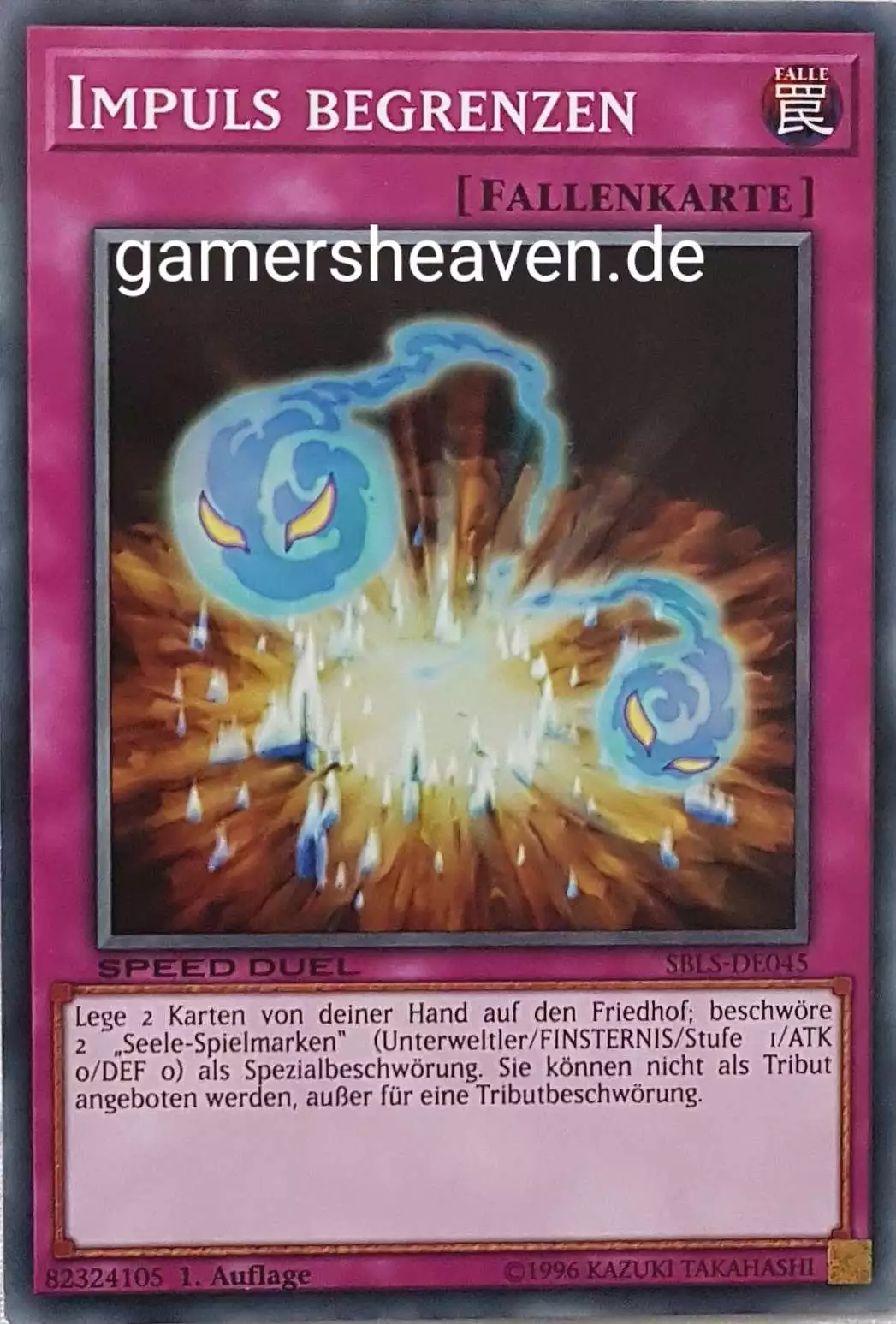 Impuls begrenzen SBLS-DE045 ist in Common Yu-Gi-Oh Karte aus Speed Duel Arena of Lost Souls 1. Auflage