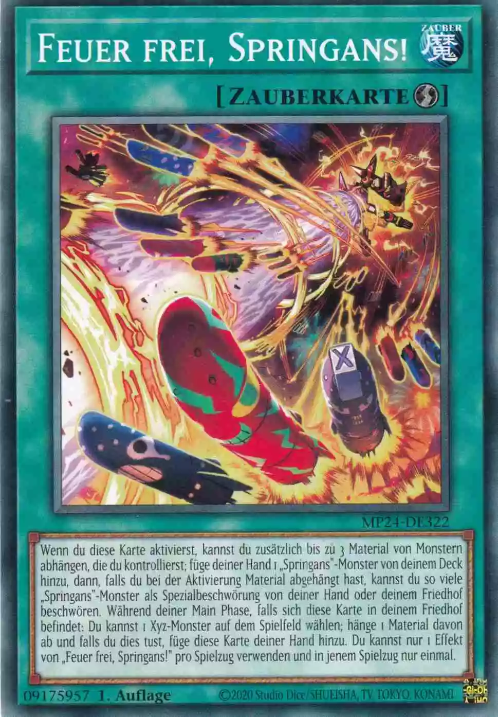 Feuer frei, Springans! MP24-DE322 ist in Common Yu-Gi-Oh Karte aus 25th Anniversary Tin Dueling Mirrors 1.Auflage