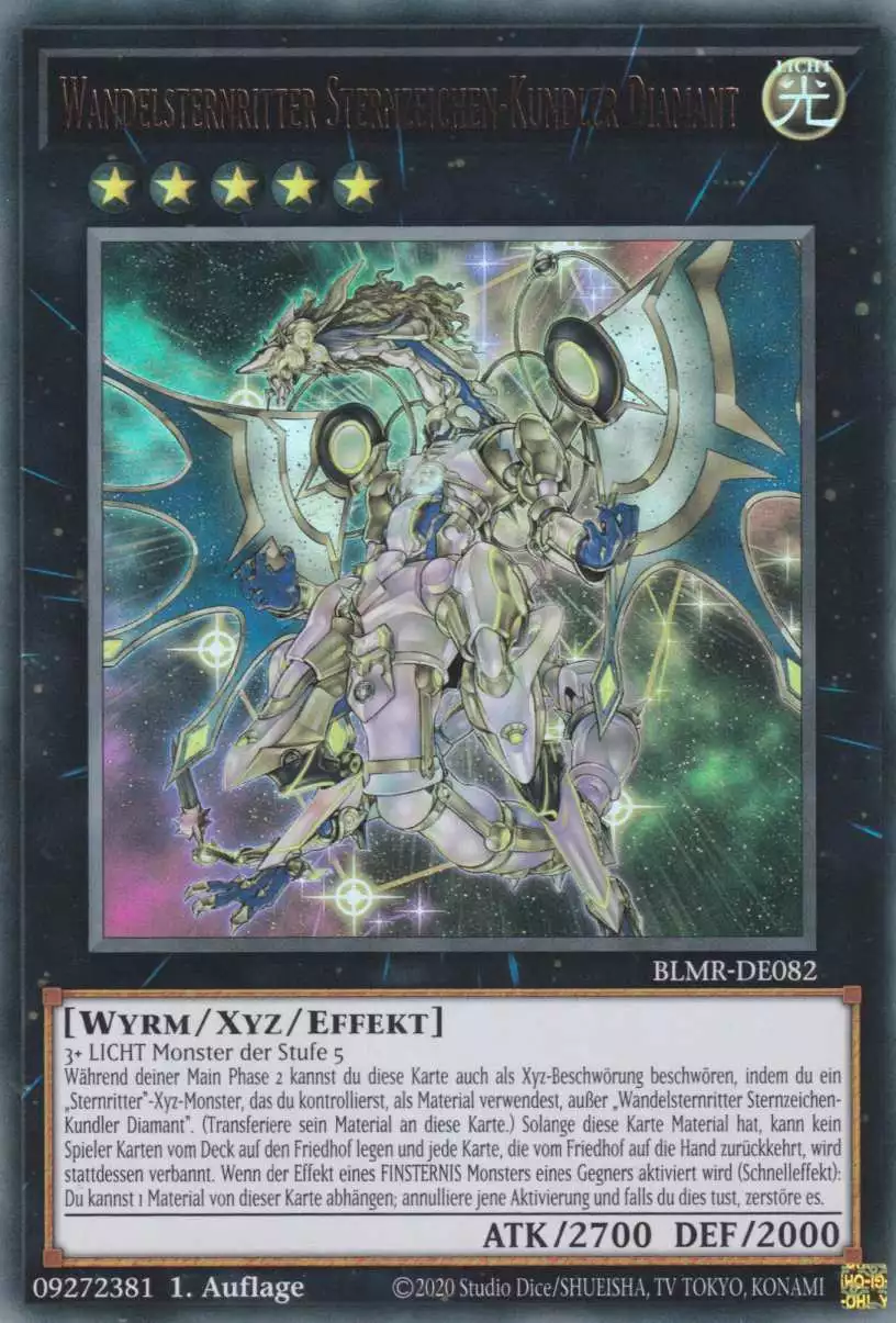 Wandelsternritter Sternzeichen-Kundler Diamant BLMR-DE082 ist in Ultra Rare Yu-Gi-Oh Karte aus Battles of Legend Monstrous Revenge 1.Auflage