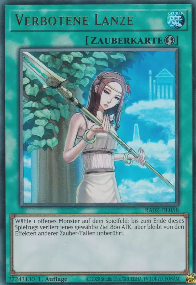 Verbotene Lanze RA02-DE058 ist in Ultra Rare Yu-Gi-Oh Karte aus 25th Anniversary Rarity Collection 2 1.Auflage