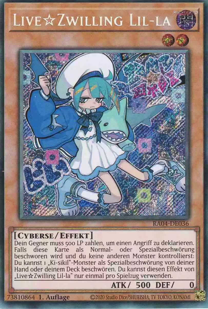 Live☆Zwilling Lil-la RA04-DE036 ist in Secret Rare Yu-Gi-Oh Karte aus Quarter Century Stampede 1.Auflage