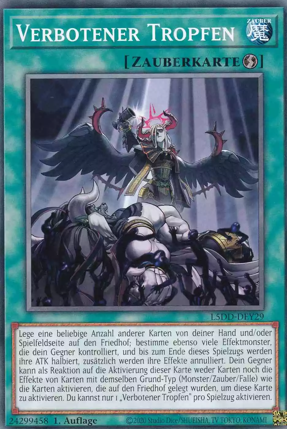 Verbotener Tropfen L5DD-DEY29 ist in Common Yu-Gi-Oh Karte aus Legendary 5D’s Decks 1.Auflage