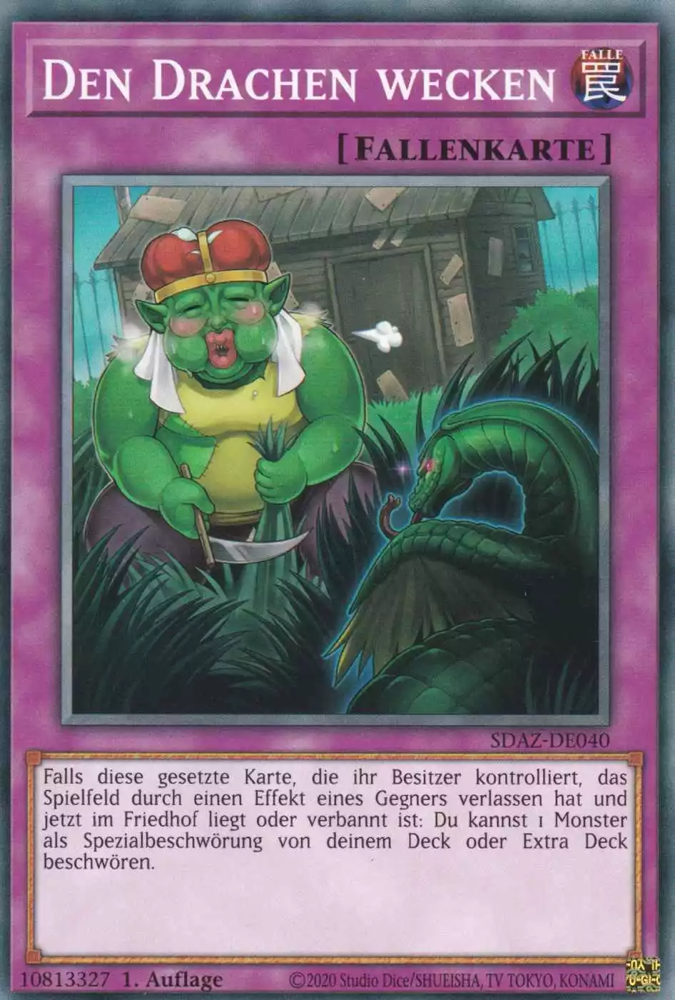 Den Drachen wecken SDAZ-DE040 ist in Common Yu-Gi-Oh Karte aus Structure Deck Albaz Strike 1.Auflage