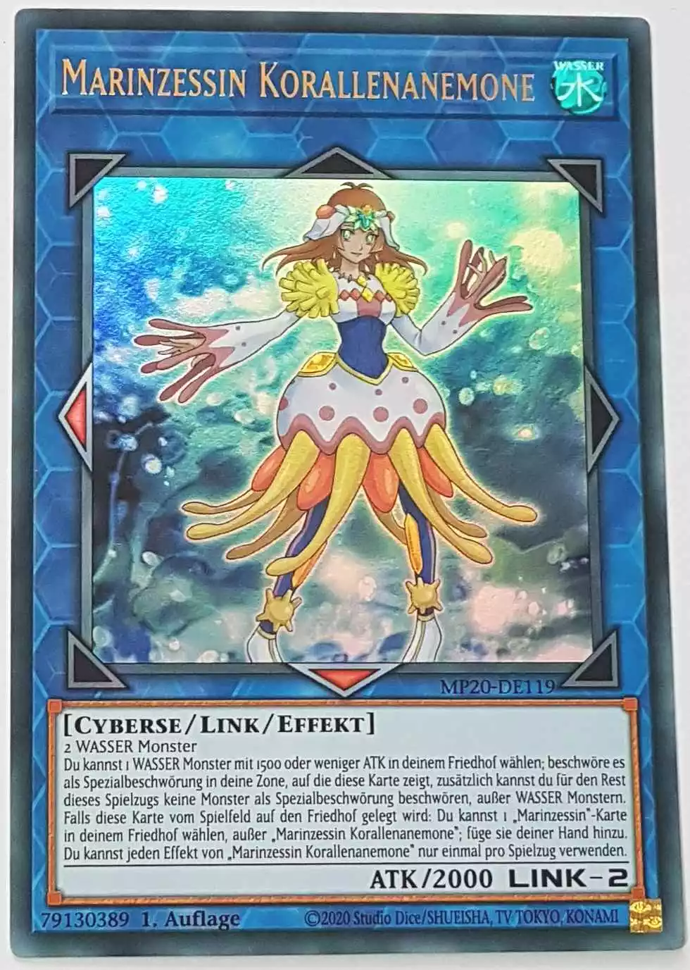 mp20-de119-marinzessin-korallenanemone-ultra-rare Marinzessin Korallenanemone MP20-DE119 ist in Ultra Rare Yu-Gi-Oh Karte aus 2020 Tin of Lost Memories 1.Auflage