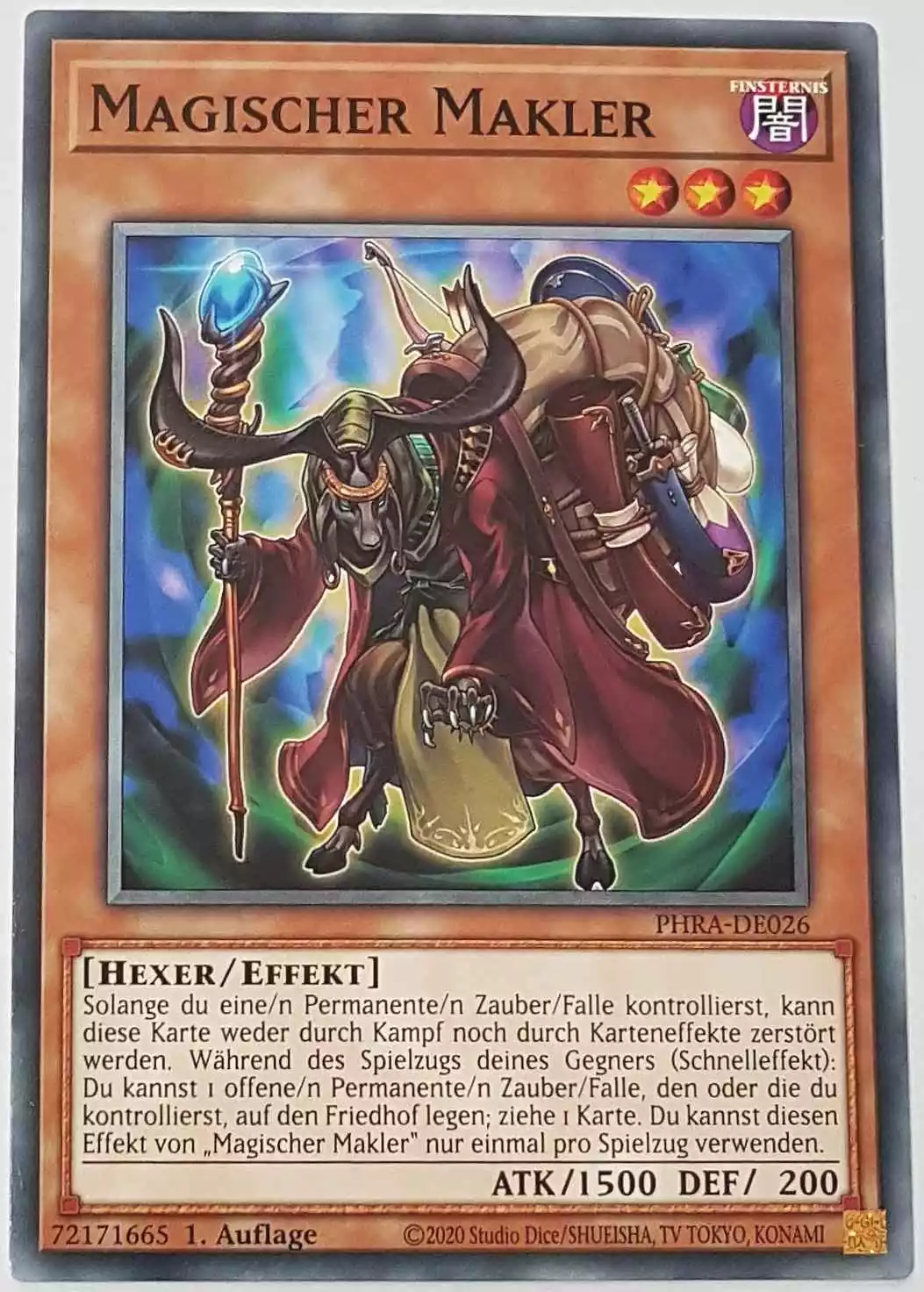 Magischer Makler PHRA-DE026 ist in Common Yu-Gi-Oh Karte aus Phantom Rage 1. Auflage