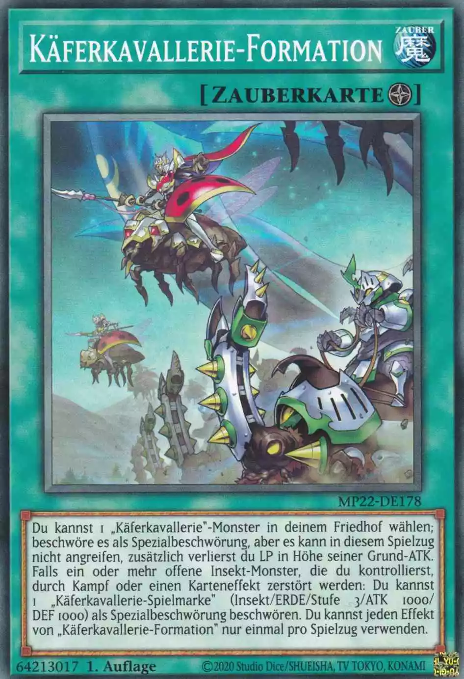 Käferkavallerie-Formation MP22-DE178 ist in Common Yu-Gi-Oh Karte aus Tin of the Pharaoh’s Gods 1.Auflage