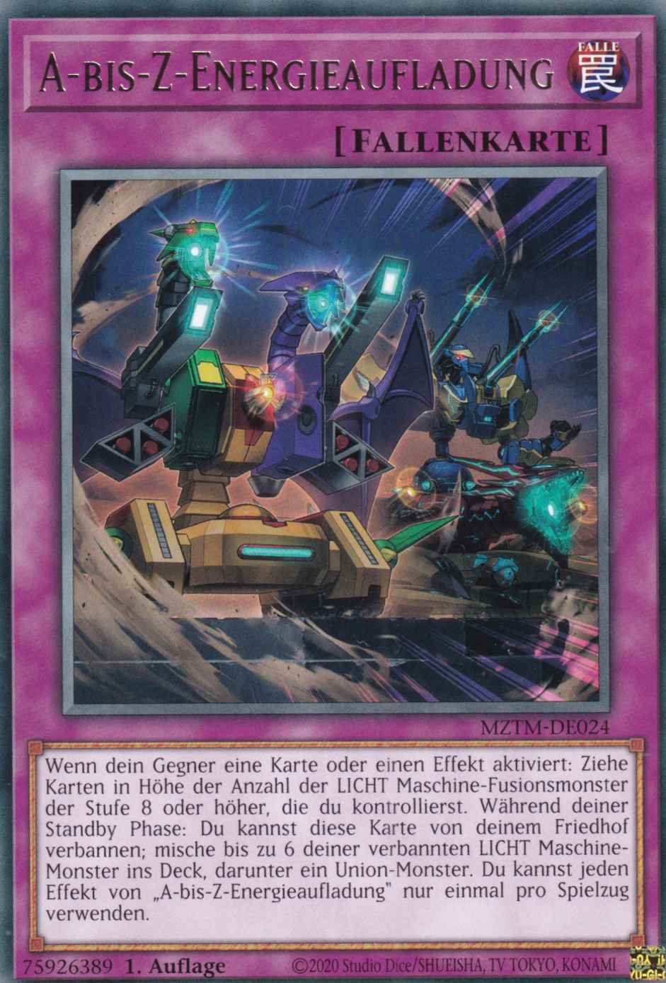 A-bis-Z-Energieaufladung MZTM-DE024 ist in Rare Yu-Gi-Oh Karte aus Maze of the Master 1.Auflage