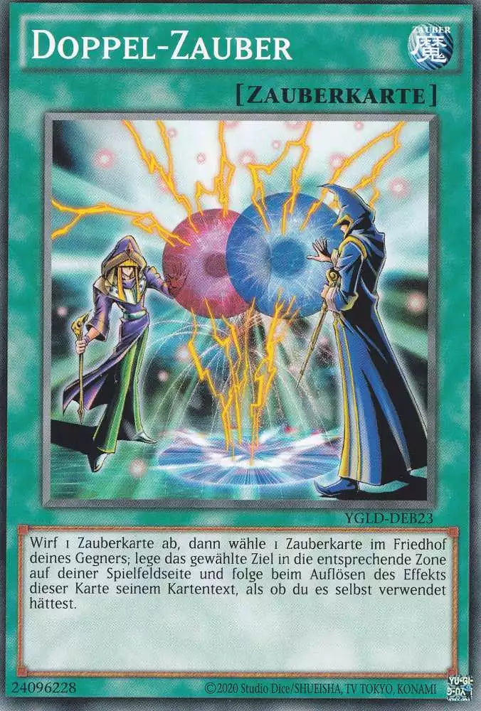 Doppel-Zauber YGLD-DEB23 ist in Common Yu-Gi-Oh Karte aus Yugis Legendary Decks - King of Games unlimitiert