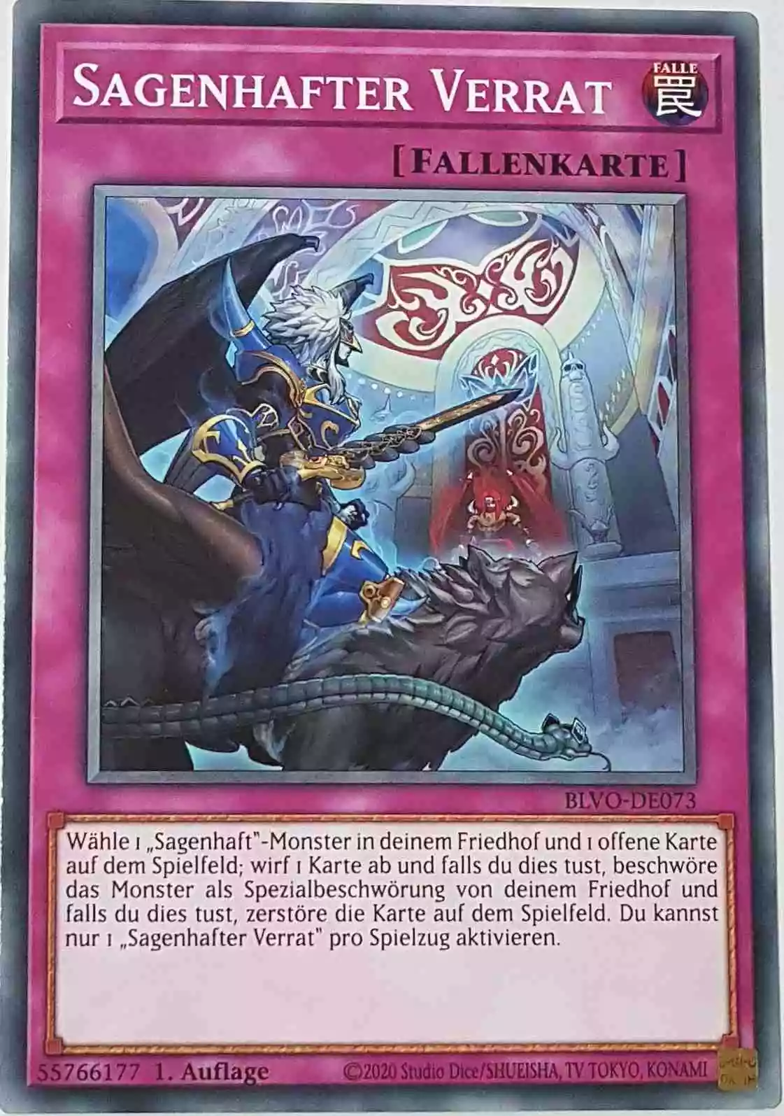 Sagenhafter Verrat BLVO-DE073 ist in Common Yu-Gi-Oh Karte aus Blazing Vortex 1.Auflage