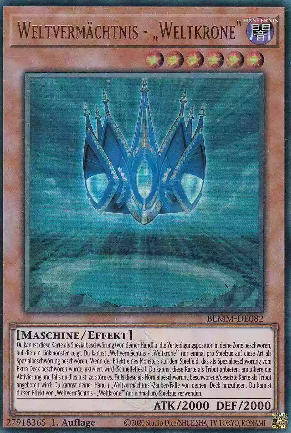 Weltvermächtnis - „Weltkrone“ BLMM-DE082 ist in Ultra Rare Yu-Gi-Oh Karte aus Battles of Legend Monster Mayhem 1.Auflage