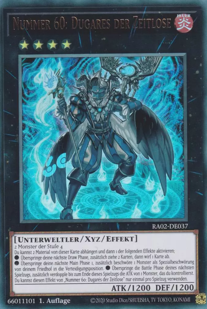 Nummer 60: Dugares der Zeitlose RA02-DE037 ist in Ultra Rare Yu-Gi-Oh Karte aus 25th Anniversary Rarity Collection 2 1.Auflage