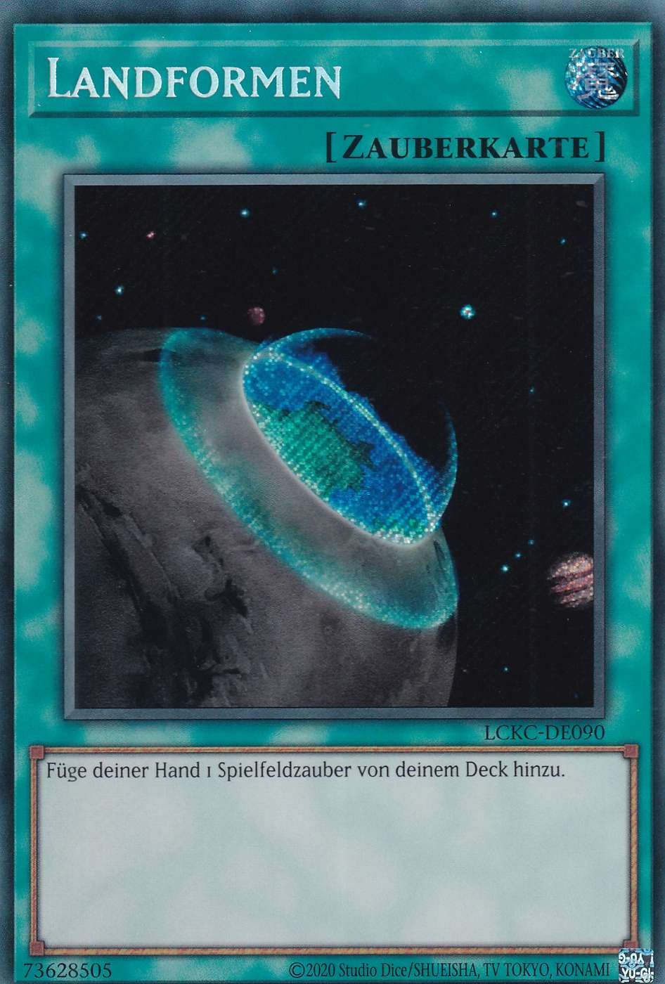 Landformen Secret Rare LCKC-DE090 Yugioh Karte Landformen LCKC-DE090 ist in Secret Rare Yu-Gi-Oh Karte aus Legendary Collection Kaiba unlimitiert