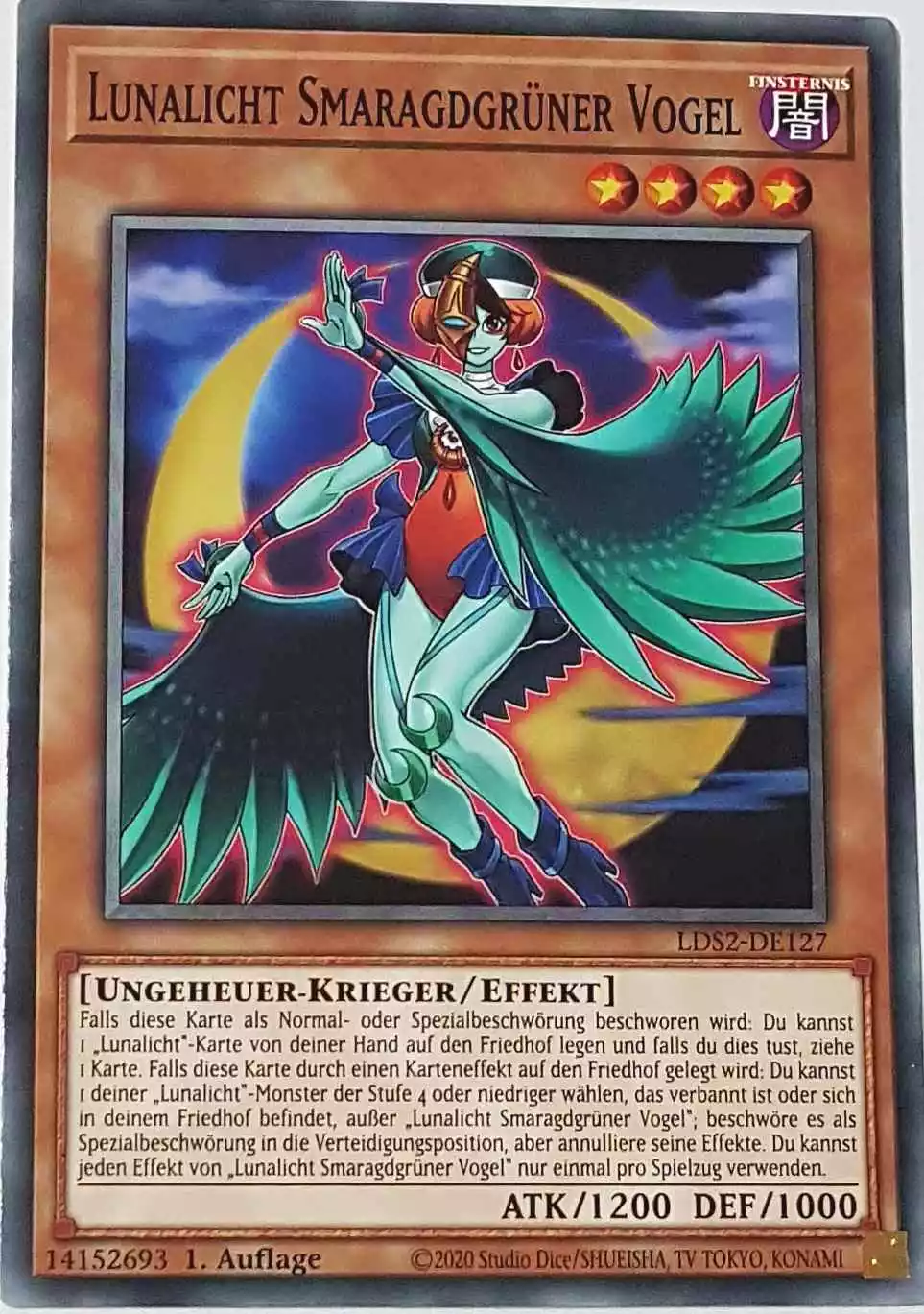 Lunalicht Smaragdgrüner Vogel LDS2-DE127 ist in Common Yu-Gi-Oh Karte aus Legendary Duelists: Season 2 1.Auflage