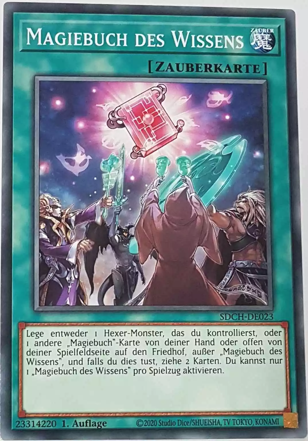 sdch-de023-magiebuch-des-wissens-common Magiebuch des Wissens SDCH-DE023 ist in Common Yu-Gi-Oh Karte aus Spirit Charmers 1. Auflage