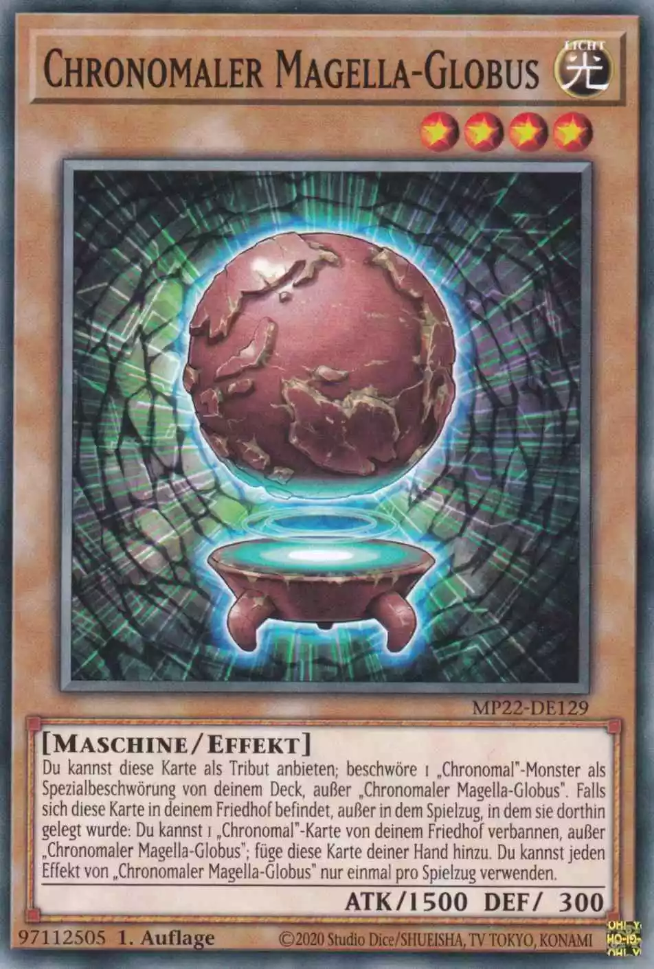 Chronomaler Magella-Globus MP22-DE129 ist in Common Yu-Gi-Oh Karte aus Tin of the Pharaoh’s Gods 1.Auflage